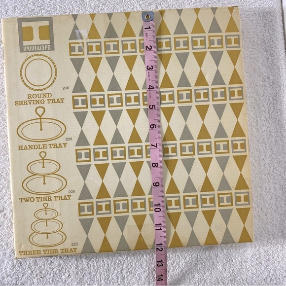 Vintage Irvinware Silver Tone Two Tier Serving Tray W Handle - Picture 4 of 16